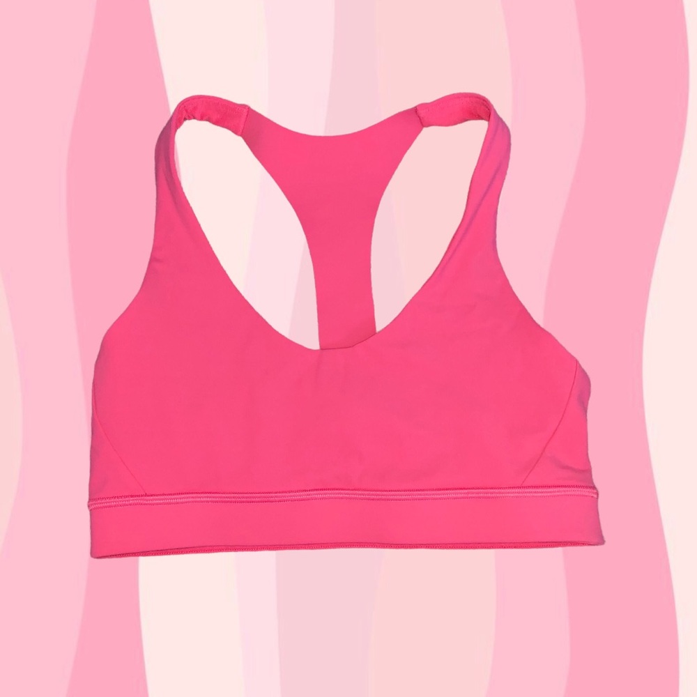cute pink lulu sports bra!